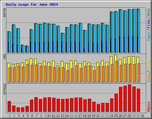 Daily usage for June 2024