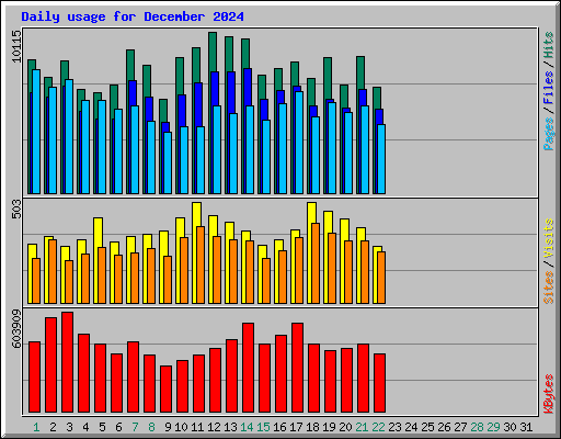 Daily usage for December 2024