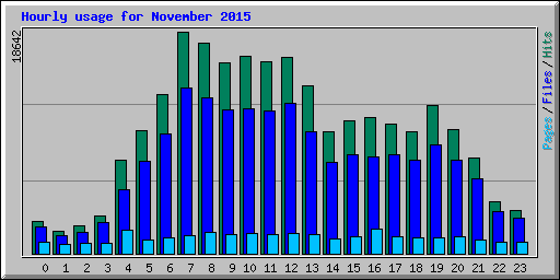 Hourly usage for November 2015