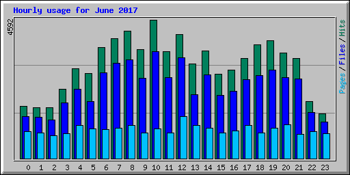 Hourly usage for June 2017