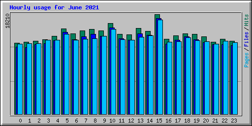 Hourly usage for June 2021