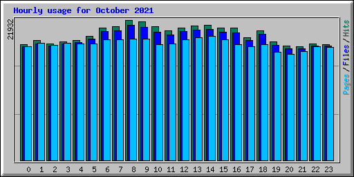 Hourly usage for October 2021