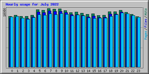 Hourly usage for July 2022