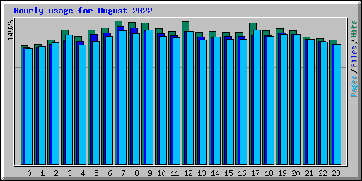 Hourly usage for August 2022