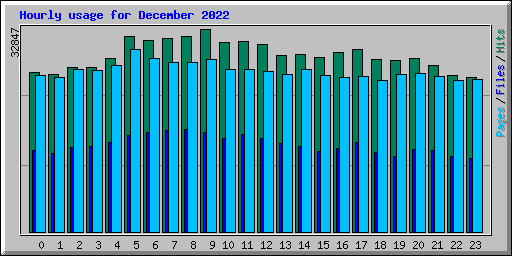 Hourly usage for December 2022