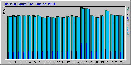 Hourly usage for August 2024