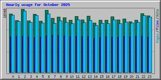 Hourly usage for October 2025