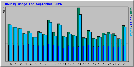 Hourly usage for September 2026